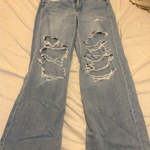 Light Blue Distressed Women's Jeans